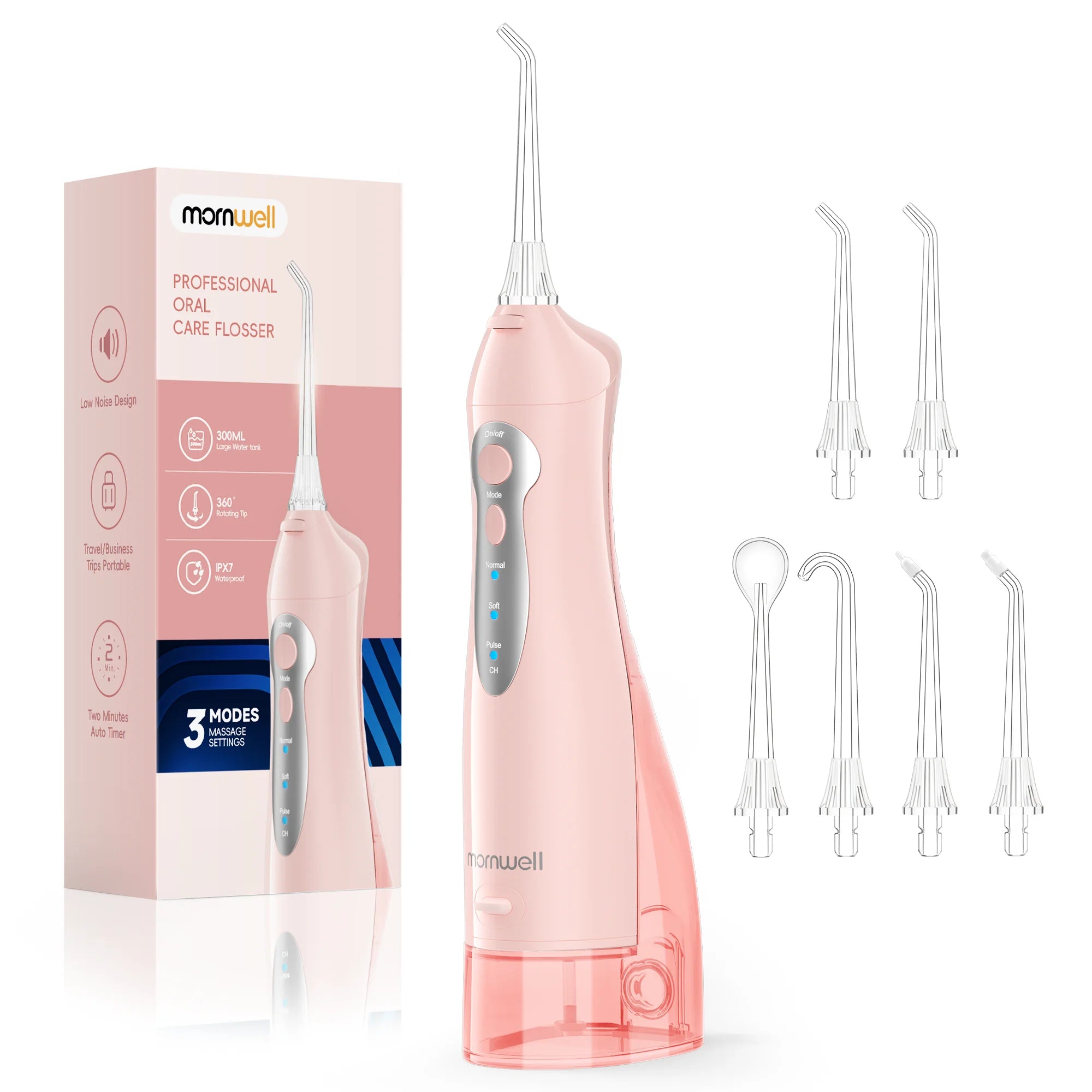 The Smile Flosser Pro — Cordless Water Flosser with 6 Jets, 3 Modes & 30-Day Battery